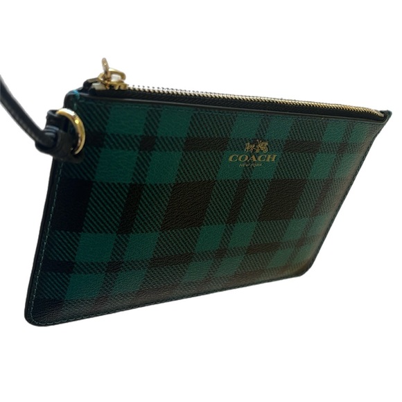 43 Coach Riley Plaid Small Wristlet Atlantic Multi F54461 - Picture 5 of 6